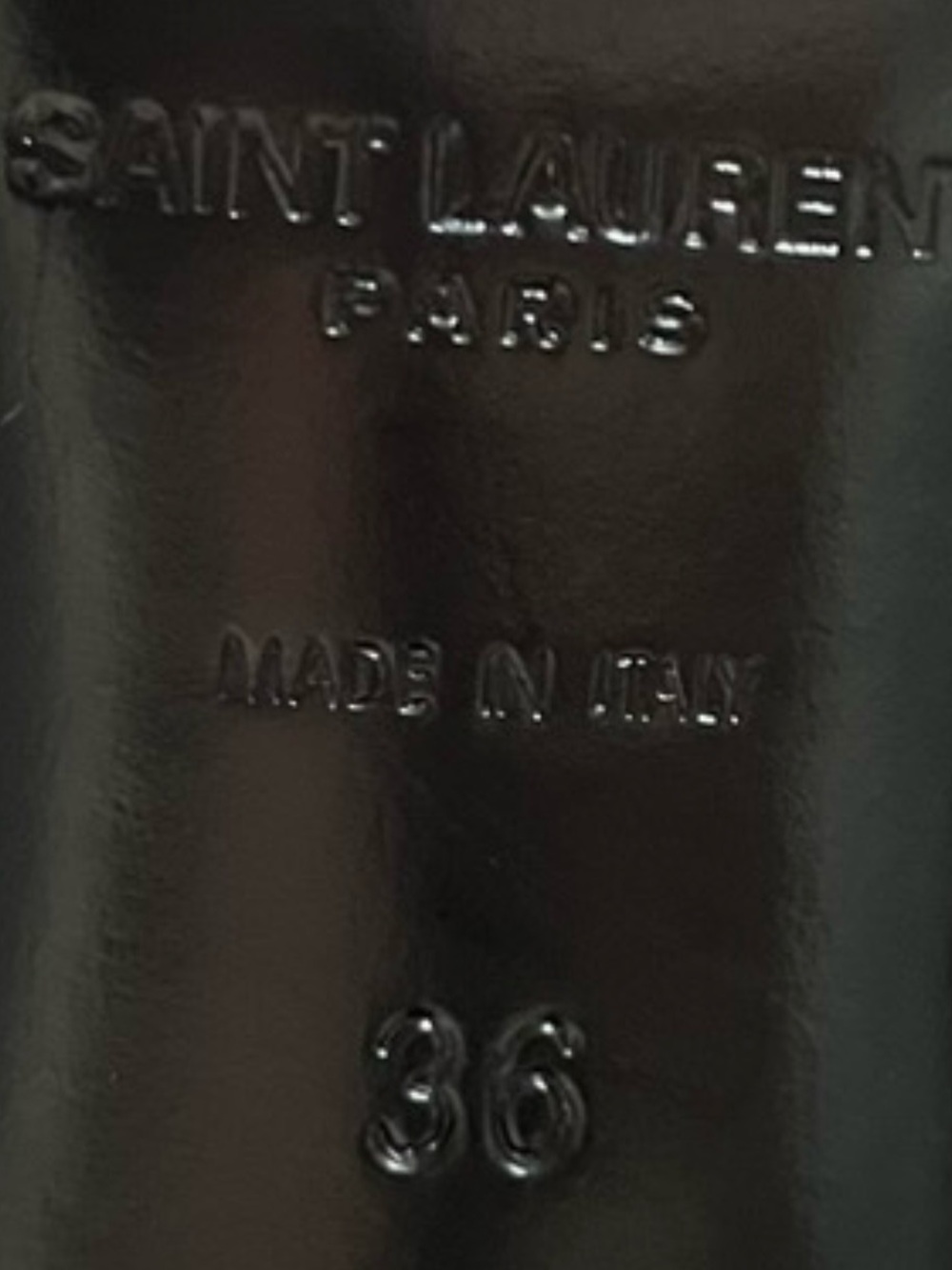 Saint Laurent Black Leather Ankle Boots Size 36 - Picture 7 of 7
